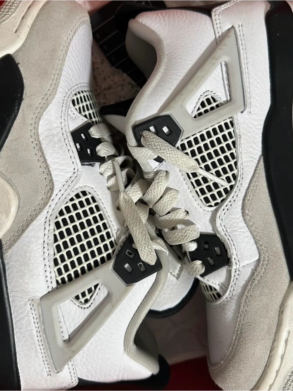 Jordan Men's White and Light Gray Retro Sneakers
